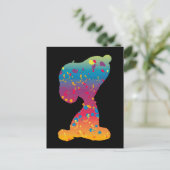 Snoopy Rainbow Graffiti Silhouette Briefkaart (Staand voorkant)