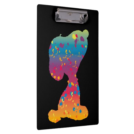 Snoopy Rainbow Graffiti Silhouette Klembord (Rechts)