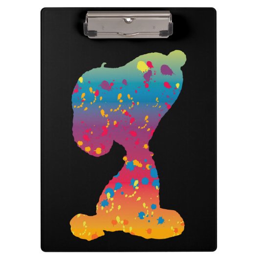 Snoopy Rainbow Graffiti Silhouette Klembord (Voorkant)
