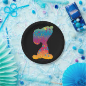 Snoopy Rainbow Graffiti Silhouette Papieren Bordje (Feest)