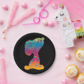 Snoopy Rainbow Graffiti Silhouette Papieren Bordje (Feest)