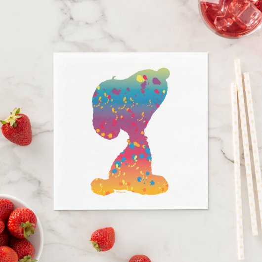 Snoopy Rainbow Graffiti Silhouette Servet (Insitu)