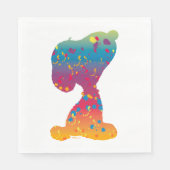 Snoopy Rainbow Graffiti Silhouette Servet (Voorkant)