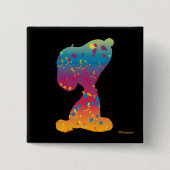 Snoopy Rainbow Graffiti Silhouette Vierkante Button 5,1 Cm (Voorkant)