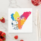 Snoopy | Rainbow Love Heart Servet (Insitu)