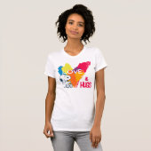 Snoopy | Rainbow Love Heart T-shirt (Voorkant volledig)