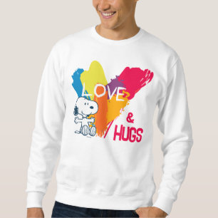 Snoopy   Rainbow Love Heart Trui
