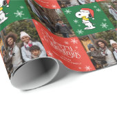 Snoopy Red & Green Merry Kerstmis - Foto's uit de  Cadeaupapier (Rol Hoek)