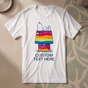 Snoopy   Regenboog Hondenhok Tri-Blend Shirt