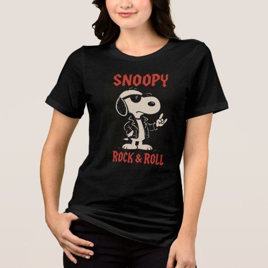 Snoopy Rock and Roll T-shirt | Coole Beagle  (Voorkant)