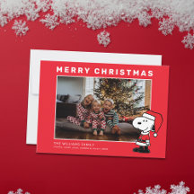 Snoopy Santa Kerstmis Familie Foto