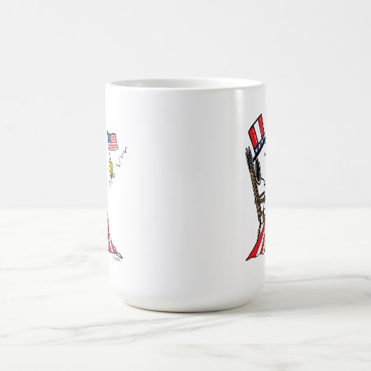 Snoopy Sewing 4 juli vlag Koffiemok (Center)