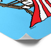 Snoopy Sewing 4 juli vlag Poster (Hoek)