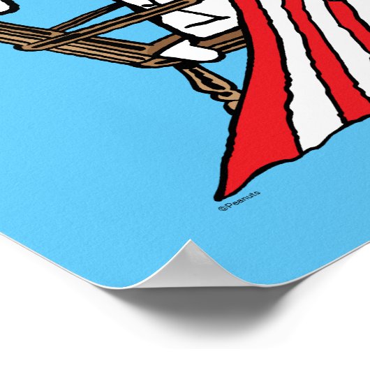 Snoopy Sewing 4 juli vlag Poster (Hoek)