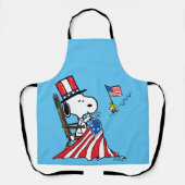 Snoopy Sewing 4 juli vlag Schort (Voorkant)