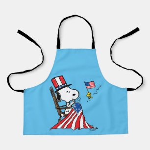 Snoopy Sewing 4 juli vlag Schort