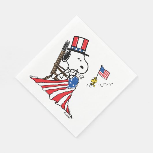 Snoopy Sewing 4 juli vlag Servet (Hoek)