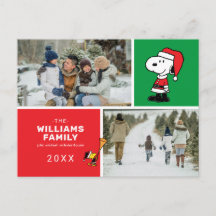 Snoopy Sinterklaas Kerstmis Familie Foto Collage