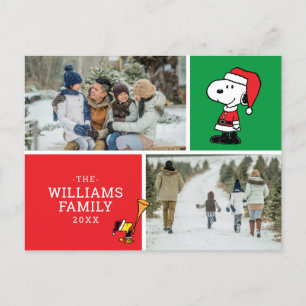 Snoopy Sinterklaas Kerstmis Familie Foto Collage Feestdagenkaart