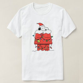 snoopy slapend in de winter t-shirt