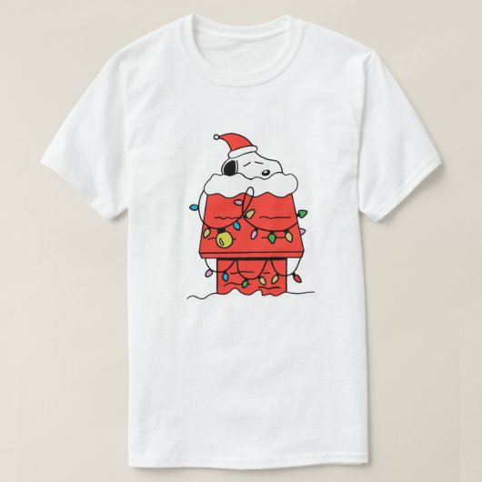 snoopy slapend in de winter t-shirt (Design voorkant)
