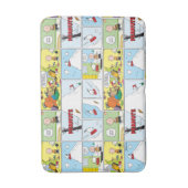 Snoopy Sled Riding Food Dish Badmat (Voorkant Verticaal)