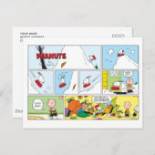 Snoopy Sled Riding Food Dish Briefkaart (Voorkant / Achterkant)