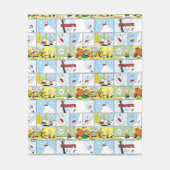 Snoopy Sled Riding Food Dish Fleece Deken (Voorkant)