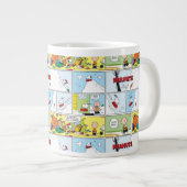 Snoopy Sled Riding Food Dish Grote Koffiekop (Voorkant rechts)