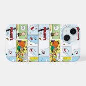 Snoopy Sled Riding Food Dish iPhone 15 Case (Achterkant horizontaal)