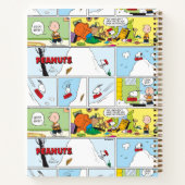 Snoopy Sled Riding Food Dish Notitieboek (Achterkant)