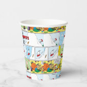 Snoopy Sled Riding Food Dish Papieren Bekers (Rechts)