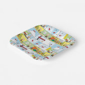 Snoopy Sled Riding Food Dish Papieren Bordje (Gebogen)