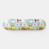 Snoopy Sled Riding Food Dish Persoonlijk Skateboard (Horizontaal)