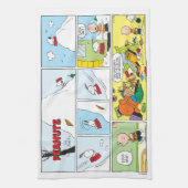 Snoopy Sled Riding Food Dish Theedoek (Verticaal)