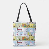 Snoopy Sled Riding Food Dish Tote Bag (Achterkant)