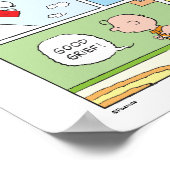 Snoopy sleeën voerbak poster (Hoek)