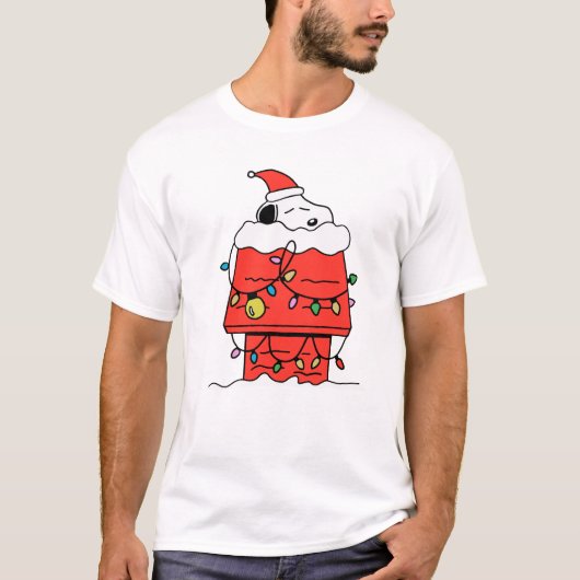 snoopy sleeping on winter t-shirt (Voorkant)