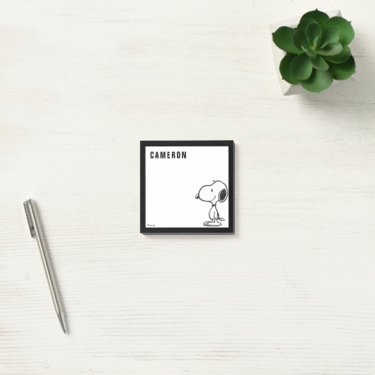 Snoopy Smile Giggle Laugh | Add Your Name Post-it® Notes (Kantoor)