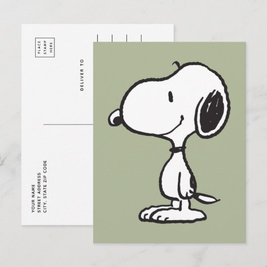 Snoopy Smile Giggle Laugh Briefkaart (Voorkant / Achterkant)
