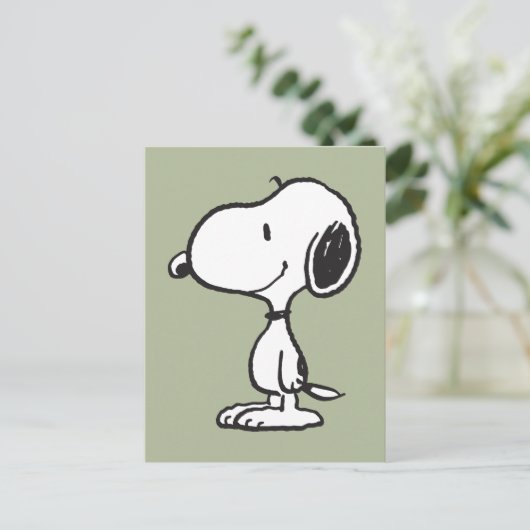 Snoopy Smile Giggle Laugh Briefkaart (Staand voorkant)
