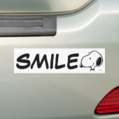 Snoopy Smile Giggle Laugh Bumpersticker (Op auto)
