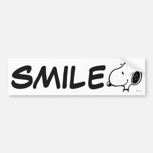 Snoopy Smile Giggle Laugh Bumpersticker (Voorkant)