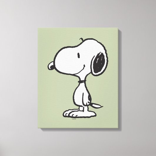 Snoopy Smile Giggle Laugh Canvas Afdruk (Voorkant)
