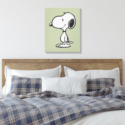 Snoopy Smile Giggle Laugh Canvas Afdruk (Insitu (Slaapkamer))