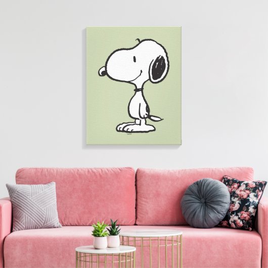 Snoopy Smile Giggle Laugh Canvas Afdruk (Insitu (Woonkamer))
