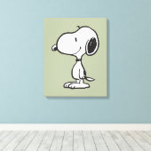 Snoopy Smile Giggle Laugh Canvas Afdruk (Insitu (Houten vloer))