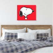 Snoopy Smile Giggle Laugh Canvas Afdruk (Insitu (Slaapkamer))