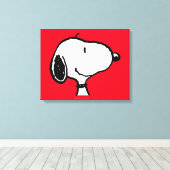 Snoopy Smile Giggle Laugh Canvas Afdruk (Insitu (Houten vloer))