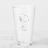 Snoopy Smile Giggle Laugh Glas (Achterkant)